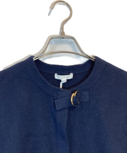 Chloe（クロエ）Chloe (クロエ) ニットポンチョ ネイビー サイズ:SIZE 8の古着・服飾アイテム