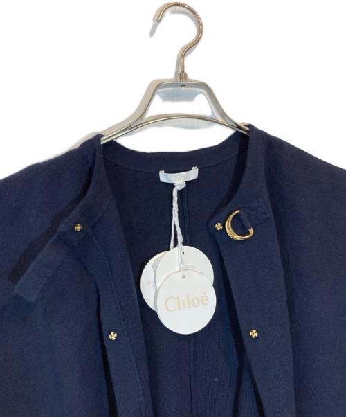 Chloe（クロエ）Chloe (クロエ) ニットポンチョ ネイビー サイズ:SIZE 8の古着・服飾アイテム
