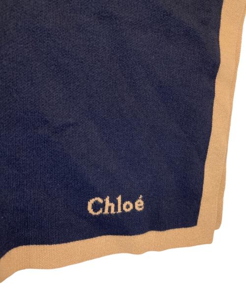 Chloe（クロエ）Chloe (クロエ) ニットポンチョ ネイビー サイズ:SIZE 8の古着・服飾アイテム