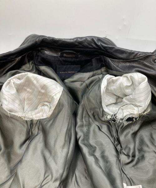 BANANA REPUBLIC（バナナリパブリック）BANANA REPUBLIC (バナナリパブリック) レザーコート ブラック サイズ:Sの古着・服飾アイテム