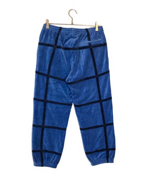 SUPREME（シュプリーム）Supreme (シュプリーム) Grid Taping Velour Pant ブルー サイズ:SIZE Sの古着・服飾アイテム