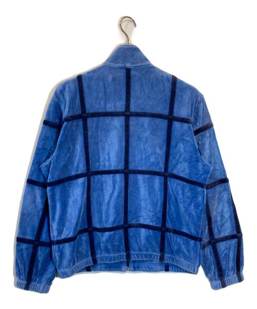SUPREME（シュプリーム）Supreme (シュプリーム) Grid Taping Velour Jacket ブルー サイズ:SIZE Mの古着・服飾アイテム