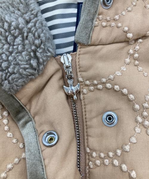 mina perhonen（ミナ ペルホネン）mina perhonen (ミナ ペルホネン) フーディーダウンベスト ブラウン サイズ:36の古着・服飾アイテム