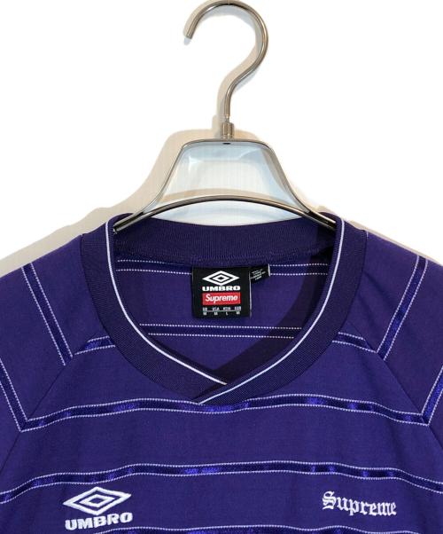 SUPREME（シュプリーム）SUPREME (シュプリーム) UMBRO (アンブロ) Stripe Soccer Jersey パープル サイズ:SIZE Lの古着・服飾アイテム