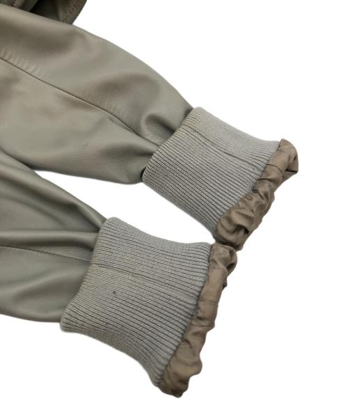 DOLCE & GABBANA（ドルチェ＆ガッバーナ）DOLCE & GABBANA (ドルチェ＆ガッバーナ) シープスキンレザージャケット グレー サイズ:SIZE 44の古着・服飾アイテム