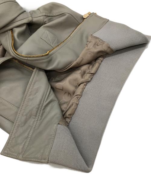 DOLCE & GABBANA（ドルチェ＆ガッバーナ）DOLCE & GABBANA (ドルチェ＆ガッバーナ) シープスキンレザージャケット グレー サイズ:SIZE 44の古着・服飾アイテム