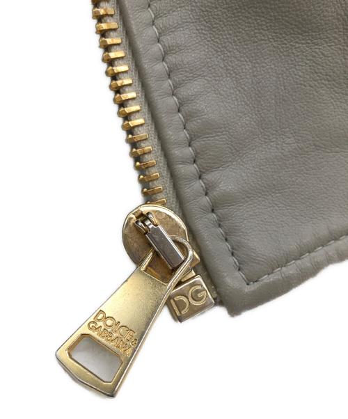DOLCE & GABBANA（ドルチェ＆ガッバーナ）DOLCE & GABBANA (ドルチェ＆ガッバーナ) シープスキンレザージャケット グレー サイズ:SIZE 44の古着・服飾アイテム