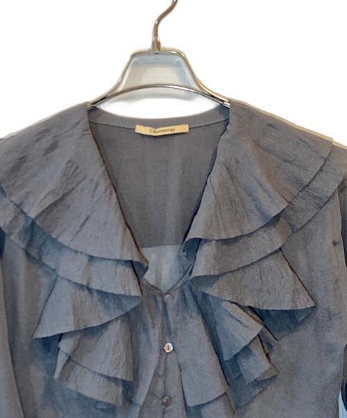 Curensology（カレンソロジー）Curensology (カレンソロジー) ラッフルニットカーディガン グレー サイズ:Fの古着・服飾アイテム