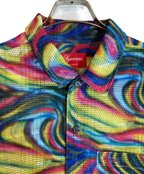 SUPREME（シュプリーム）Supreme (シュプリーム) MESH STRIPE S/S SHIRT マルチカラー サイズ:Lの古着・服飾アイテム