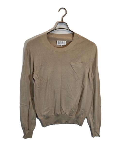 Maison Margiela（メゾンマルジェラ）Maison Margiela (メゾンマルジェラ) クルーネックニット ベージュ サイズ:SIZE Lの古着・服飾アイテム