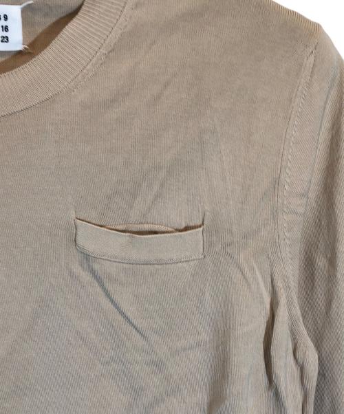 Maison Margiela（メゾンマルジェラ）Maison Margiela (メゾンマルジェラ) クルーネックニット ベージュ サイズ:SIZE Lの古着・服飾アイテム