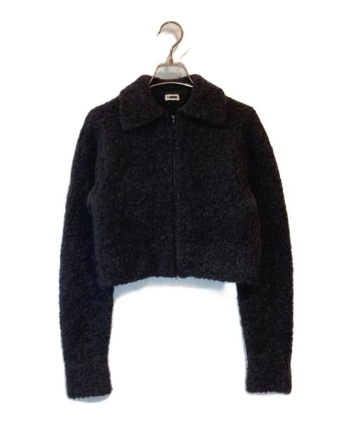H BEAUTY&YOUTH（エイチ ビューティー&ユース）H BEAUTY&YOUTH (エイチ ビューティー&ユース) ＜H＞ウールアルパカ ブークレジップカーディガン ブラック サイズ:下記参照の古着・服飾アイテム