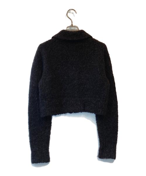 H BEAUTY&YOUTH（エイチ ビューティー&ユース）H BEAUTY&YOUTH (エイチ ビューティー&ユース) ＜H＞ウールアルパカ ブークレジップカーディガン ブラック サイズ:下記参照の古着・服飾アイテム