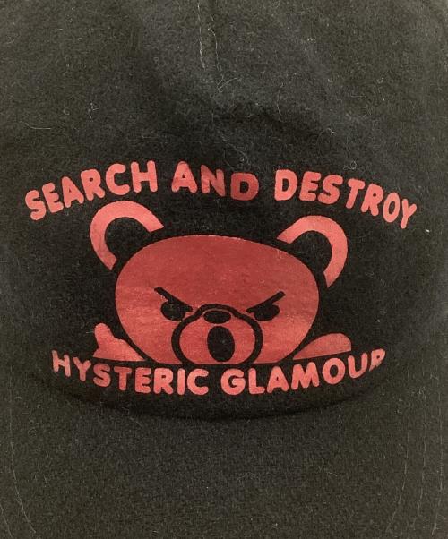 Hysteric Glamour（ヒステリックグラマー）Hysteric Glamour (ヒステリックグラマー) ウールロゴキャップ ブラック サイズ:SIZE FREEの古着・服飾アイテム
