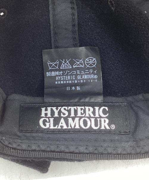 Hysteric Glamour（ヒステリックグラマー）Hysteric Glamour (ヒステリックグラマー) ウールロゴキャップ ブラック サイズ:SIZE FREEの古着・服飾アイテム