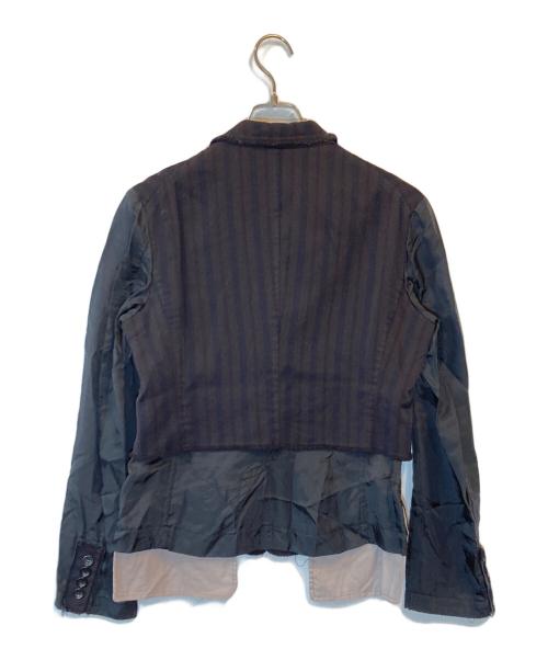 tricot COMME des GARCONS（トリココムデギャルソン）tricot COMME des GARCONS (トリココムデギャルソン) ストライプデザインジャケット ブラウン サイズ:Mの古着・服飾アイテム