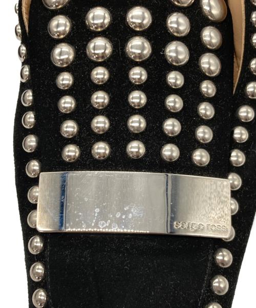 sergio rossi（セルジオロッシ）sergio rossi (セルジオロッシ) スタッズスクエアミュール ブラック サイズ:37の古着・服飾アイテム