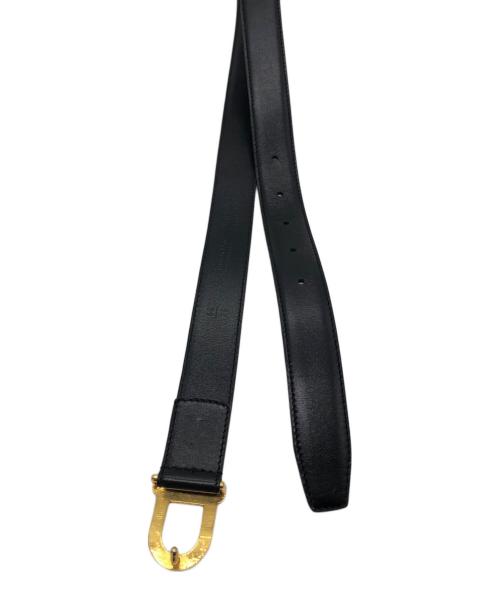 Christian Dior（クリスチャン ディオール）Christian Dior (クリスチャン ディオール) カーフレザーベルト ブラック サイズ:65/26の古着・服飾アイテム