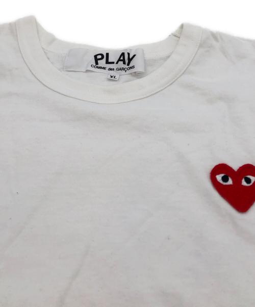 PLAY COMME des GARCONS（プレイコムデギャルソン）PLAY COMME des GARCONS (プレイコムデギャルソン) ハートワッペンＴシャツ ホワイト サイズ:XLの古着・服飾アイテム