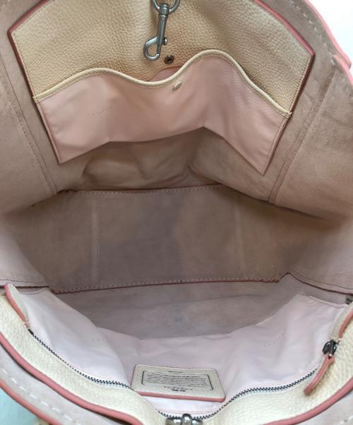 COACH（コーチ）COACH (コーチ) エマニュエル ベースマン コラボ 2WAYバッグ ピンクの古着・服飾アイテム