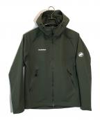 MAMMUTマムート）の古着「マクン 2.0 ソフトシェル フーデッド ジャケット」｜カーキ