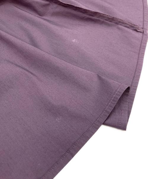 Max Mara Studio（マックスマーラ ストゥディオ）MAX MARA STUDIO (マックスマーラ ストゥディオ) ロゴ刺繍ギャザーシャツ パープル サイズ:42の古着・服飾アイテム