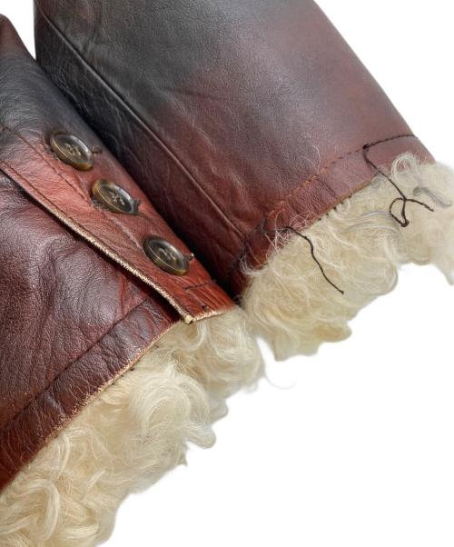 DOLCE & GABBANA（ドルチェ＆ガッバーナ）DOLCE & GABBANA (ドルチェ＆ガッバーナ) ムラ染めカンガルーレザーコート ブラウン サイズ:SIZE 50の古着・服飾アイテム