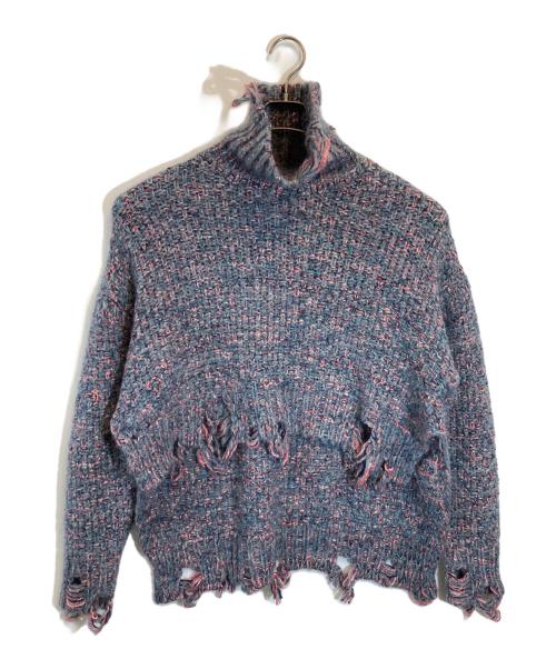 ritto（リット）Ritto (リット) ミックスニットダメージプルオーバー ネイビー サイズ:SIZE FREEの古着・服飾アイテム