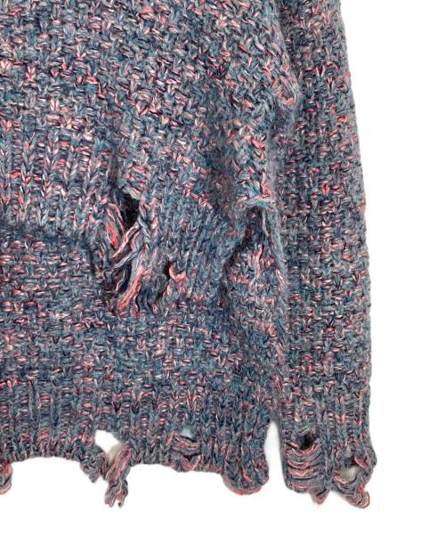 ritto（リット）Ritto (リット) ミックスニットダメージプルオーバー ネイビー サイズ:SIZE FREEの古着・服飾アイテム