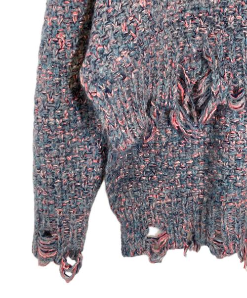 ritto（リット）Ritto (リット) ミックスニットダメージプルオーバー ネイビー サイズ:SIZE FREEの古着・服飾アイテム