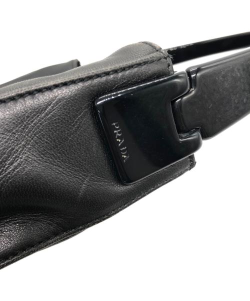 PRADA（プラダ）PRADA (プラダ) レザーワンショルダーバッグ ブラックの古着・服飾アイテム