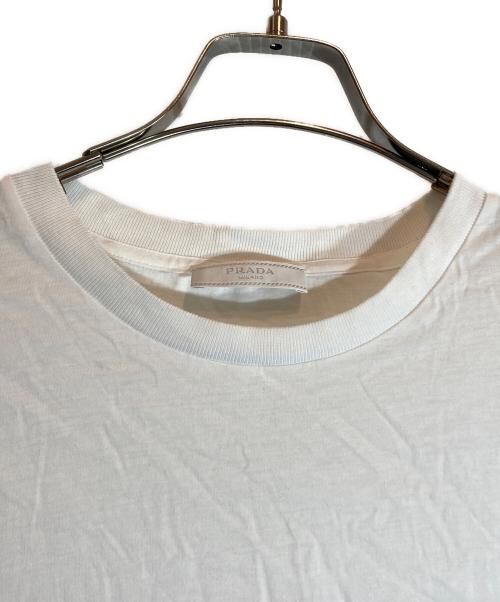 PRADA（プラダ）PRADA (プラダ) プレーン ソリッド インナー Tシャツ ホワイト サイズ:Lの古着・服飾アイテム