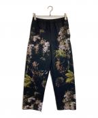 LAD MUSICIANラッドミュージシャン）の古着「ESTER JERSEY INKJET MONE HANA TRACK PANTS」｜ブラック