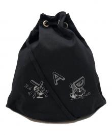 LAD MUSICIAN×ドラえもん（ラッドミュージシャン×ドラエモン）の古着「DRAWSTRING BAG」｜ブラック