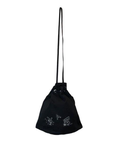 LAD MUSICIAN（ラッドミュージシャン）LAD MUSICIAN (ラッドミュージシャン) ドラえもん (ドラエモン) DRAWSTRING BAG ブラックの古着・服飾アイテム