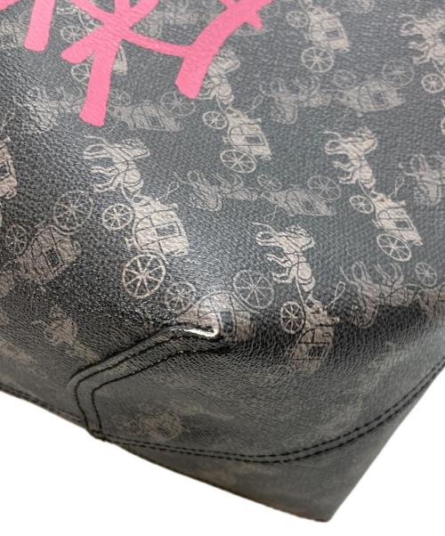 COACH（コーチ）COACH (コーチ) プリントリバーシブルトートバッグ ブラックの古着・服飾アイテム
