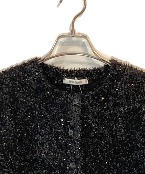 Whim Gazette（ウィムガゼット）Whim Gazette (ウィムガゼット) スパンコールカーデジャケット ブラック サイズ:F 未使用品の古着・服飾アイテム