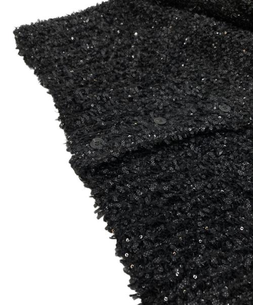 Whim Gazette（ウィムガゼット）Whim Gazette (ウィムガゼット) スパンコールカーデジャケット ブラック サイズ:F 未使用品の古着・服飾アイテム