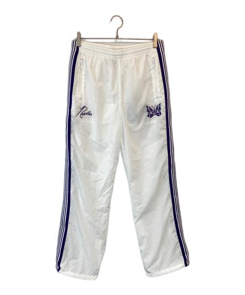 Needles（ニードルズ）Needles (ニードルズ) BEAMS (ビームス) Nylon Track Pants ホワイト×パープル サイズ:Mの古着・服飾アイテム