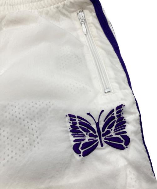 Needles（ニードルズ）Needles (ニードルズ) BEAMS (ビームス) Nylon Track Pants ホワイト×パープル サイズ:Mの古着・服飾アイテム