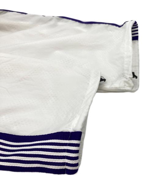 Needles（ニードルズ）Needles (ニードルズ) BEAMS (ビームス) Nylon Track Pants ホワイト×パープル サイズ:Mの古着・服飾アイテム