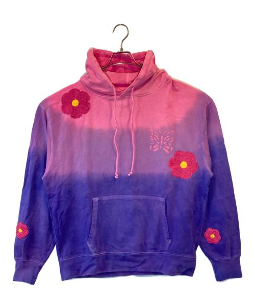 Needles（ニードルズ）Needles (ニードルズ) BEAMS JAPAN (ビームスジャパン) パピヨン 染刺繍パーカー ピンク×パープル サイズ:Lの古着・服飾アイテム