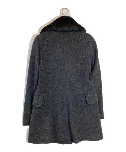 Vivienne Westwood RED LABEL（ヴィヴィアンウエストウッドレッドレーベル）Vivienne Westwood RED LABEL (ヴィヴィアンウエストウッドレッドレーベル) アシンメトリーラビットファーコート グレー サイズ:2の古着・服飾アイテム