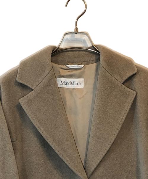 MaxMara（マックスマーラ）MaxMara (マックスマーラ) カシミヤ混比翼ウールコート ベージュ サイズ:３８の古着・服飾アイテム