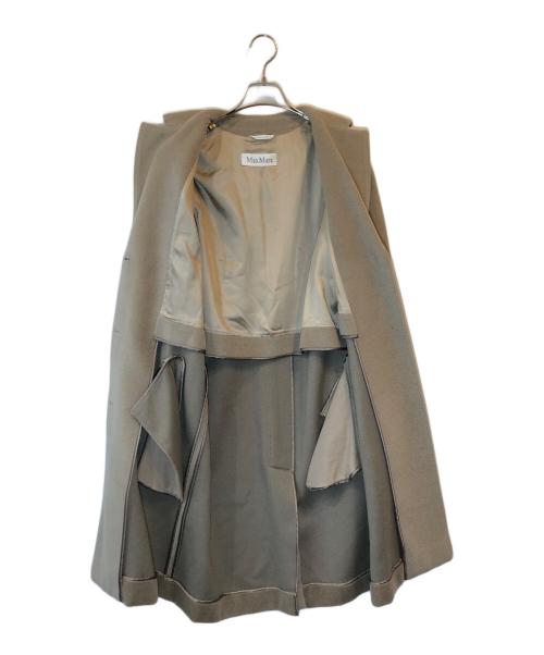 MaxMara（マックスマーラ）MaxMara (マックスマーラ) カシミヤ混比翼ウールコート ベージュ サイズ:３８の古着・服飾アイテム
