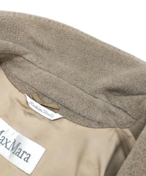 MaxMara（マックスマーラ）MaxMara (マックスマーラ) カシミヤ混比翼ウールコート ベージュ サイズ:３８の古着・服飾アイテム