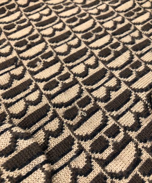 doublet（ダブレット）doublet (ダブレット) MONOGRAM JQ KNIT VEST ブラウン サイズ:SIZE Lの古着・服飾アイテム