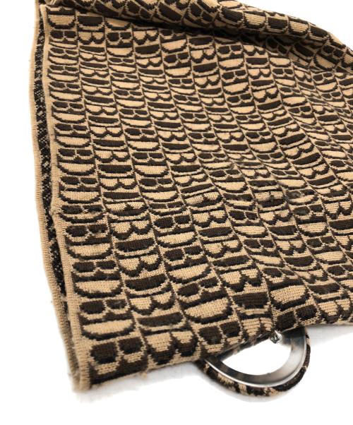 doublet（ダブレット）doublet (ダブレット) MONOGRAM JQ KNIT VEST ブラウン サイズ:SIZE Lの古着・服飾アイテム