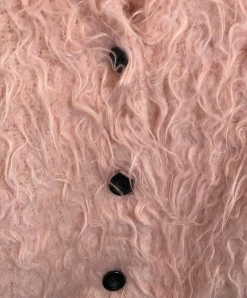 THE TOE（ザ・トゥー）THE TOE (ザ・トゥー) Westminster shaggy cardigan ピンク サイズ:SIZE Sの古着・服飾アイテム