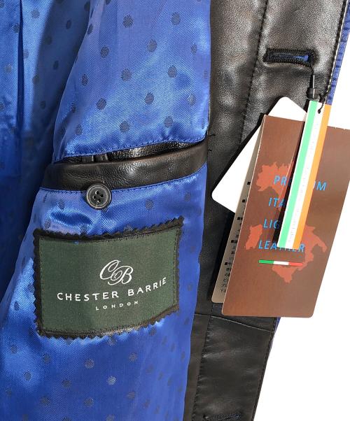 CHESTER BARRIE（チェスターバリー）Chester Barrie (チェスターバリー) ラムレザーコート ブラック サイズ:SIZE M 未使用品の古着・服飾アイテム